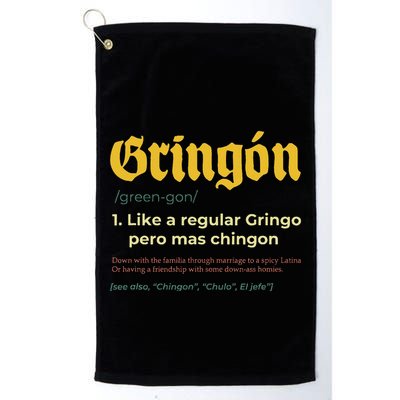 Gringon Like A Regular Vintage Funny GringóN Definition Golf Towel