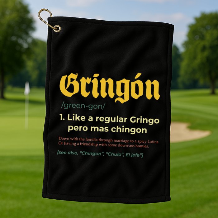 Gringon Like A Regular Vintage Funny GringóN Definition Golf Towel