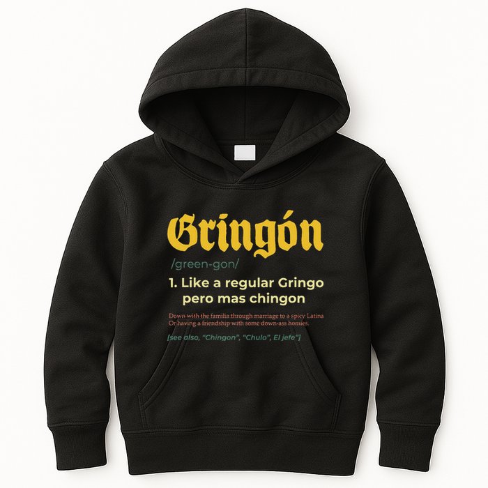 Gringon Like A Regular Vintage Funny GringóN Definition Kids Hoodie