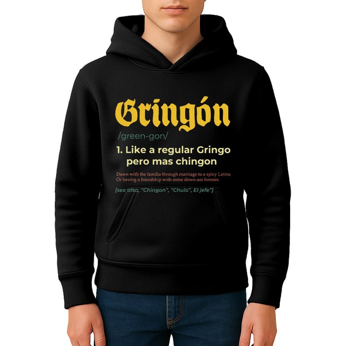 Gringon Like A Regular Vintage Funny GringóN Definition Kids Hoodie