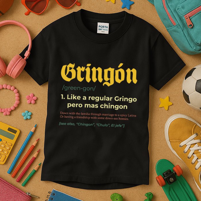 Gringon Like A Regular Vintage Funny GringóN Definition Kids T-Shirt