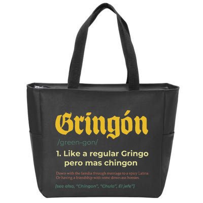 Gringon Like A Regular Vintage Funny GringóN Definition Zip Tote Bag