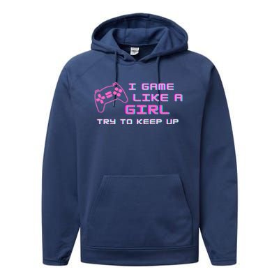 Game Like A Cute Gift Performance Fleece Hoodie