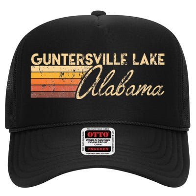 Guntersville Lake Alabama High Crown Mesh Back Trucker Hat