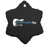 Guitar Lover Air Supply Ceramic Star Ornament