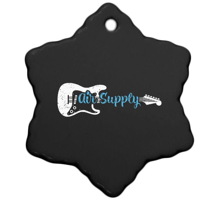 Guitar Lover Air Supply Ceramic Star Ornament