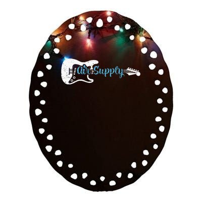 Guitar Lover Air Supply Ceramic Oval Ornament