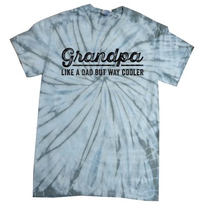 Grandpa Like A Dad But Way Cooler Funny Grandad Definition Tie-Dye T-Shirt