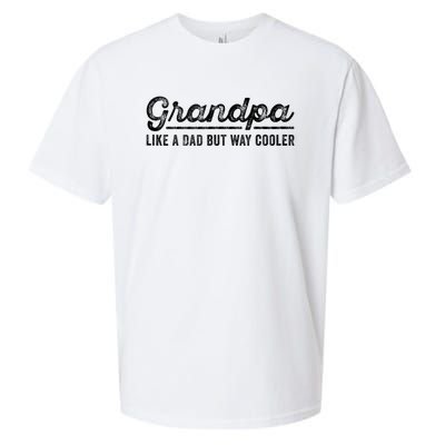 Grandpa Like A Dad But Way Cooler Funny Grandad Definition Sueded Cloud Jersey T-Shirt