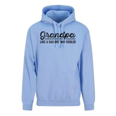 Grandpa Like A Dad But Way Cooler Funny Grandad Definition Unisex Surf Hoodie