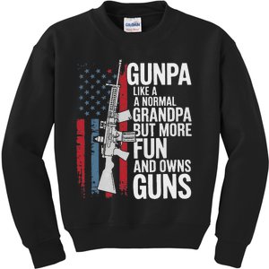 Gunpa Like A Normal Grandpa But More Fun And Owns Guns Kids Sweatshirt