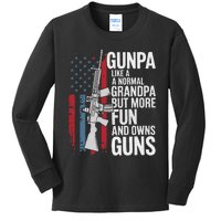 Gunpa Like A Normal Grandpa But More Fun And Owns Guns Kids Long Sleeve Shirt