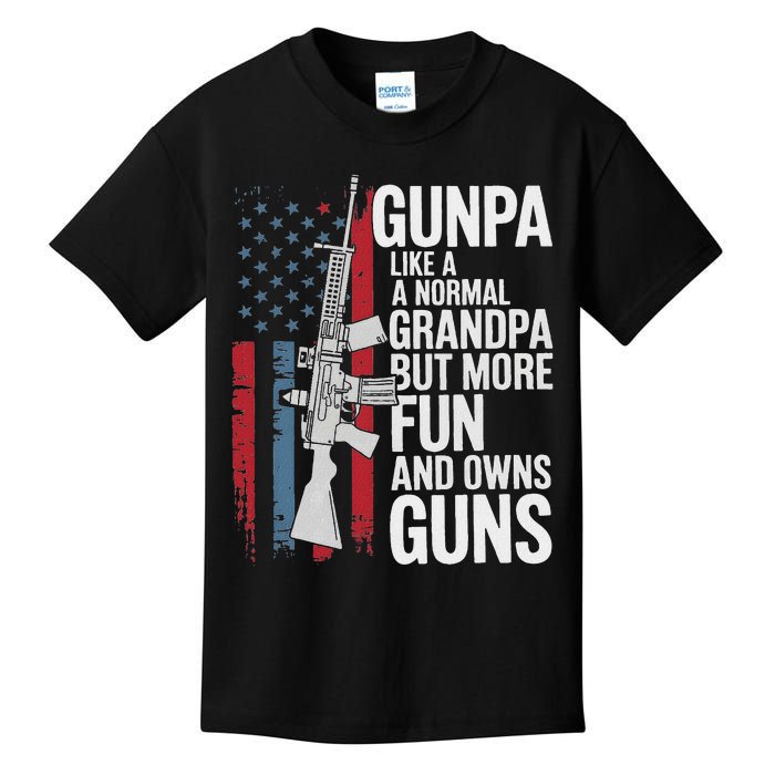 Gunpa Like A Normal Grandpa But More Fun And Owns Guns Kids T-Shirt