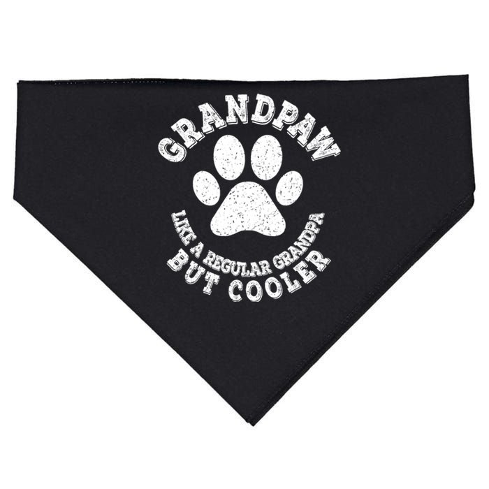 Grandpaw Like A Regular Grandpa But Cooler Grandpaw Dog USA-Made Doggie Bandana