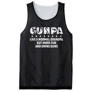 Gunpa Like A Normal Grandpa But More Fun And Owns Guns Mesh Reversible Basketball Jersey Tank