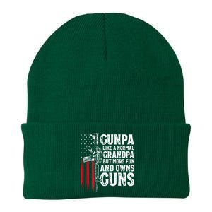 Gunpa Like A Normal Grandpa Fun And Owns Guns Knit Cap Winter Beanie