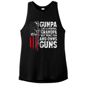 Gunpa Like A Normal Grandpa Fun And Owns Guns Ladies PosiCharge Tri-Blend Wicking Tank