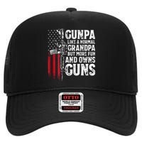 Gunpa Like A Normal Grandpa Fun And Owns Guns High Crown Mesh Back Trucker Hat