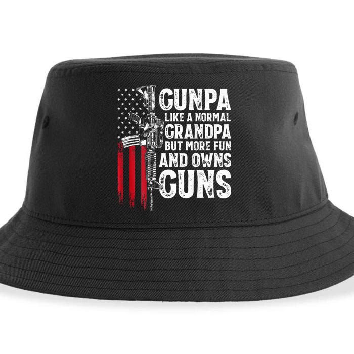 Gunpa Like A Normal Grandpa Fun And Owns Guns Sustainable Bucket Hat