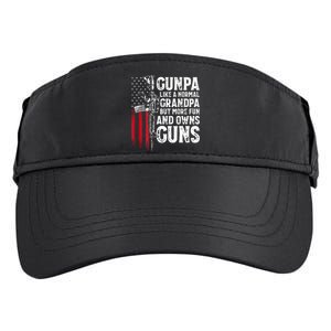 Gunpa Like A Normal Grandpa Fun And Owns Guns Adult Drive Performance Visor