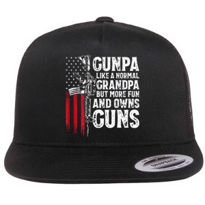 Gunpa Like A Normal Grandpa Fun And Owns Guns Flat Bill Trucker Hat