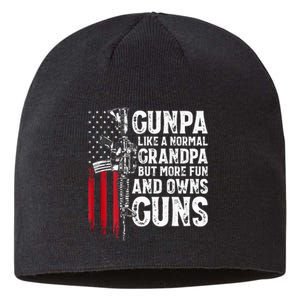 Gunpa Like A Normal Grandpa Fun And Owns Guns Sustainable Beanie