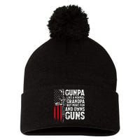 Gunpa Like A Normal Grandpa Fun And Owns Guns Pom Pom 12in Knit Beanie