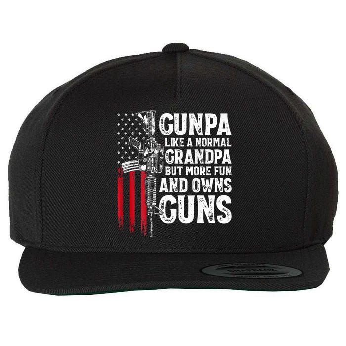 Gunpa Like A Normal Grandpa Fun And Owns Guns Wool Snapback Cap