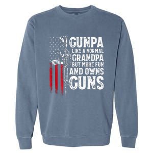 Gunpa Like A Normal Grandpa Fun And Owns Guns Garment-Dyed Sweatshirt