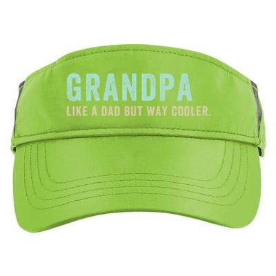 Grandpa Like A Dad But Way Cooler Gift Adult Drive Performance Visor