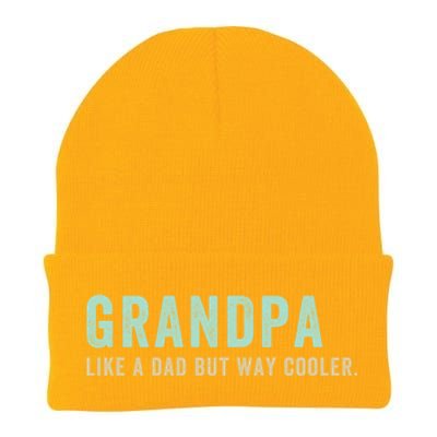 Grandpa Like A Dad But Way Cooler Gift Knit Cap Winter Beanie