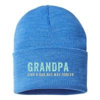 Grandpa Like A Dad But Way Cooler Gift Sustainable Knit Beanie