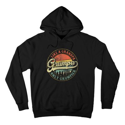 Grumpa Like A Grandpa Only Grumpier Retro Grumpa Definition Hoodie