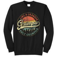 Grumpa Like A Grandpa Only Grumpier Retro Grumpa Definition Sweatshirt