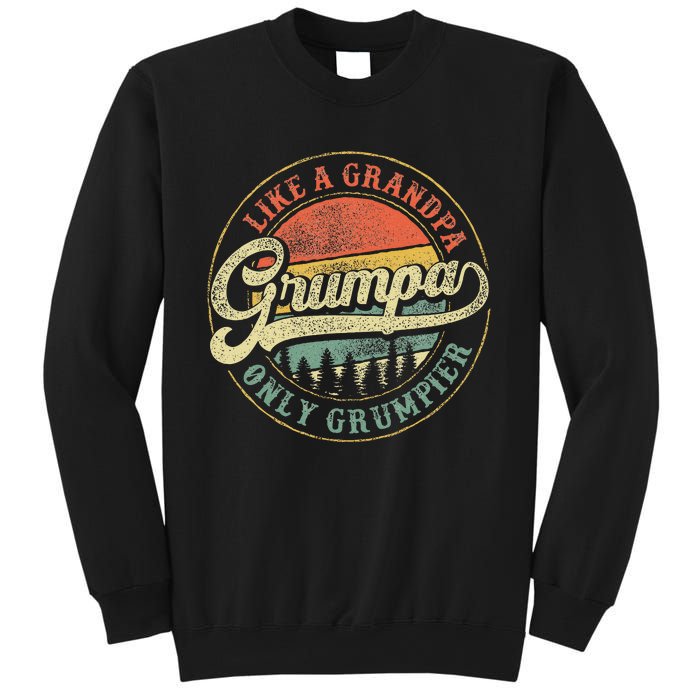 Grumpa Like A Grandpa Only Grumpier Retro Grumpa Definition Sweatshirt