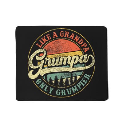 Grumpa Like A Grandpa Only Grumpier Retro Grumpa Definition Mousepad