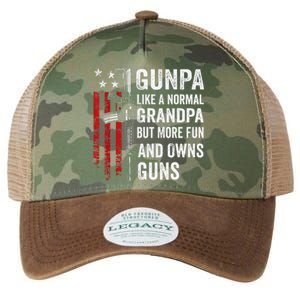 Gunpa Like A Normal Grandpa But More Fun And Owns Guns Gift Legacy Tie Dye Trucker Hat