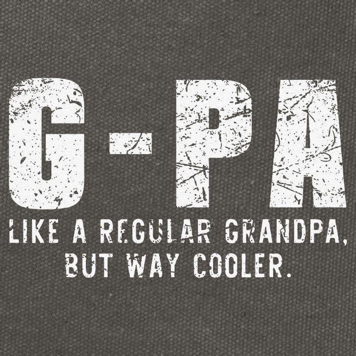 GPa Like A Grandpa But Way Cooler Only Much Fathers Day GPa Cotton Canvas Backpack