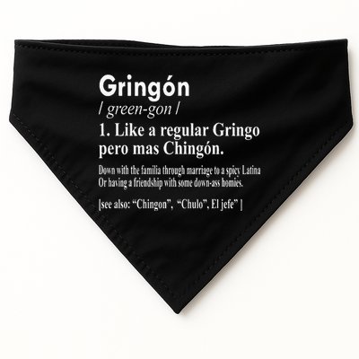 Gringon Like A Regular Gringo Pero Mas Chingon USA-Made Doggie Bandana
