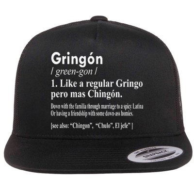 Gringon Like A Regular Gringo Pero Mas Chingon Flatbill Hat