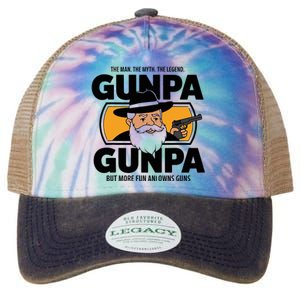 Gunpa Like A Normal Grandpa But More Fun And Owns Guns Legacy Tie Dye Trucker Hat