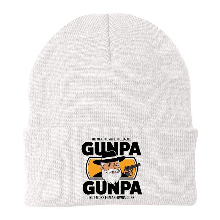 Gunpa Like A Normal Grandpa But More Fun And Owns Guns Knit Cap Winter Beanie