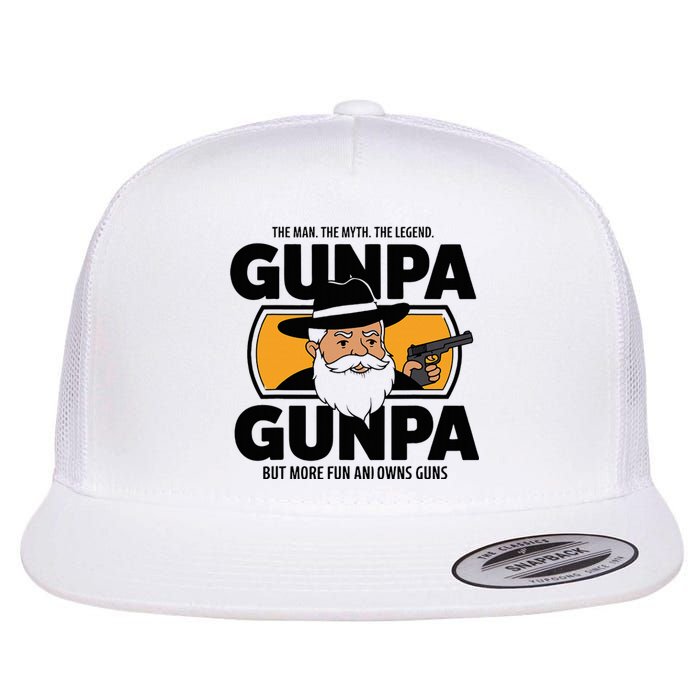 Gunpa Like A Normal Grandpa But More Fun And Owns Guns Flat Bill Trucker Hat