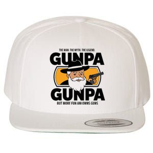 Gunpa Like A Normal Grandpa But More Fun And Owns Guns Wool Snapback Cap