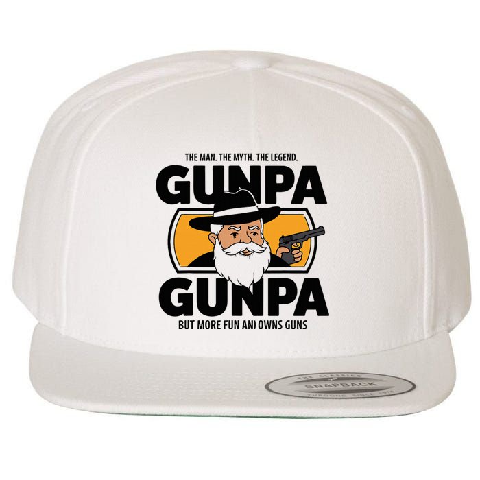 Gunpa Like A Normal Grandpa But More Fun And Owns Guns Wool Snapback Cap