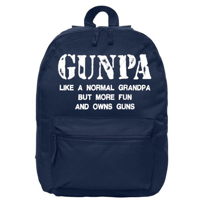 Gunpa Like A Normal Grandpa But More Fun And Owns Guns 16 in Basic Backpack