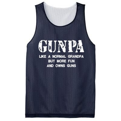 Gunpa Like A Normal Grandpa But More Fun And Owns Guns Mesh Reversible Basketball Jersey Tank