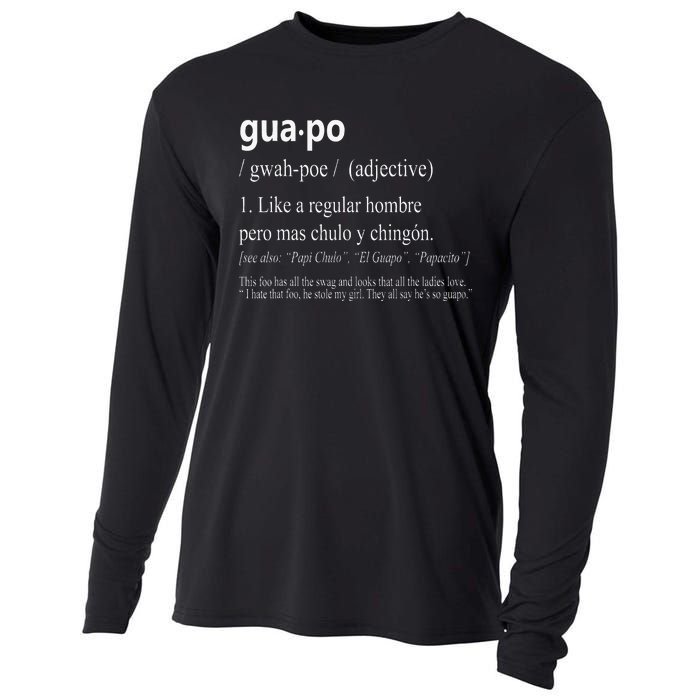 Guapo Like A Regular Hombre Pero Mas Men Women Gift Funny Cooling Performance Long Sleeve Crew