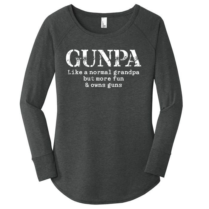 Gunpa Like A Normal Grandpa But More Fun And Owns Guns Women's Perfect Tri Tunic Long Sleeve Shirt