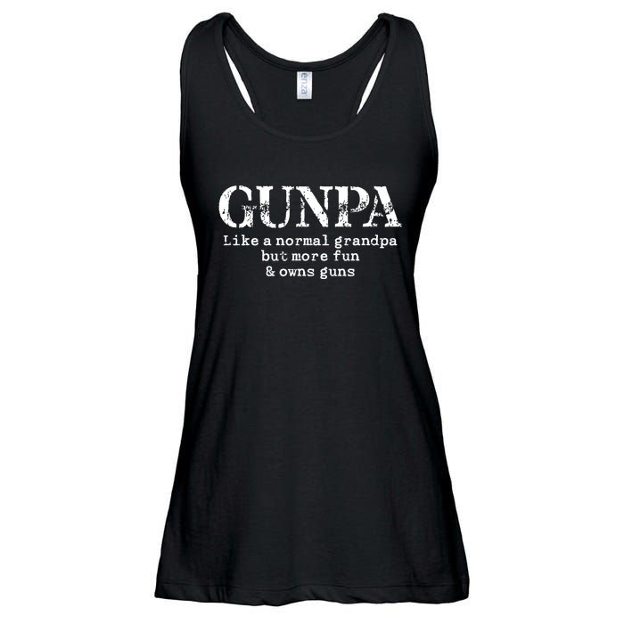 Gunpa Like A Normal Grandpa But More Fun And Owns Guns Ladies Essential Flowy Tank